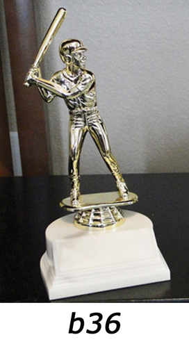 baseball action trophy
