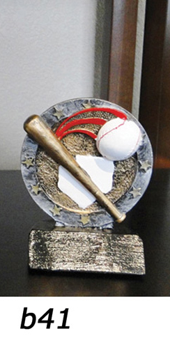 Baseball Bat and Ball Trophy – b41