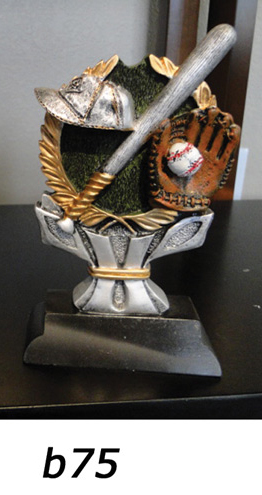 Baseball Cap & Bat Trophy – b75