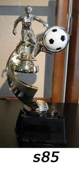 soccer trophy with ball