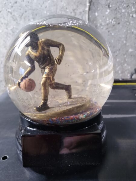 basketball snowglobe trophy