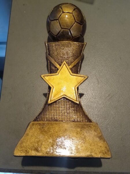 Soccer Gold Star Ball Trophy