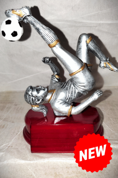Soccer Girl Kick Resin Trophy – s106